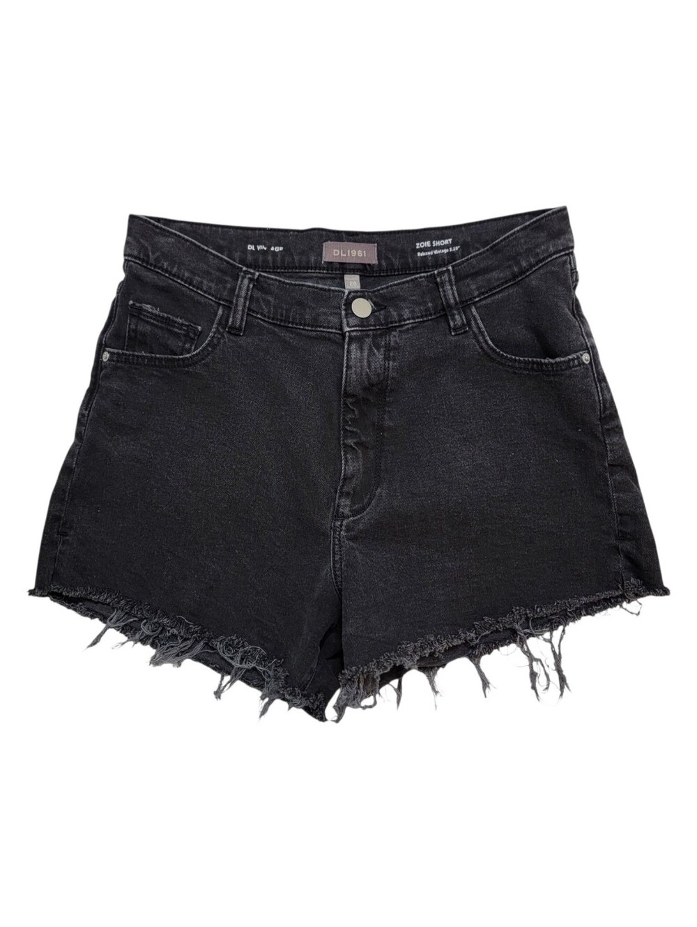 DL1961 | Zoie Relaxed 3.25" Vintage Cutoff Jean Shorts in Night Shade Black